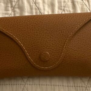 NWOT Ray-Ban Tan Leather Eyewear Case